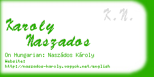 karoly naszados business card